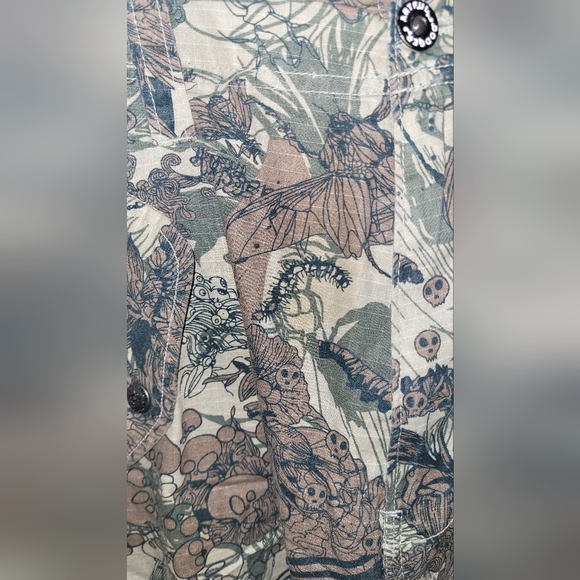 Skull camo art deco tropics artful dodger short size 36  **STAIN** - Picture 3 of 11